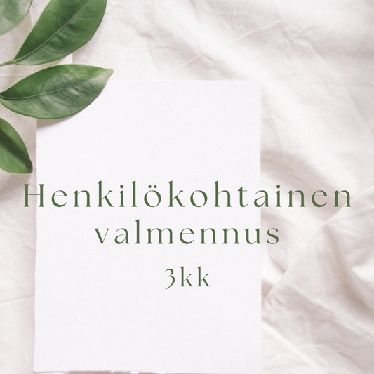 Tehostartti ja puhdistus ohjelma, 3 kuukauden henkilökohtaisella valmennuksella